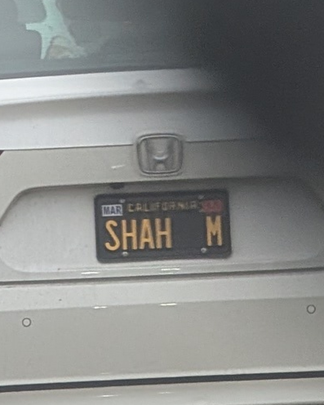 License Plate SHAH M
