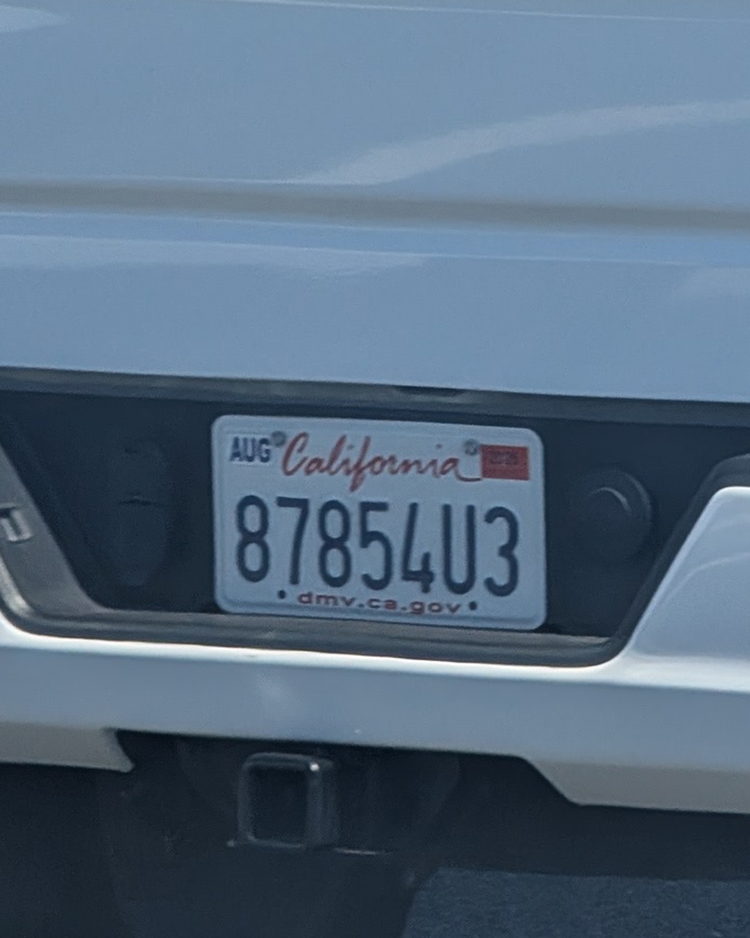 License Plate 87854U3