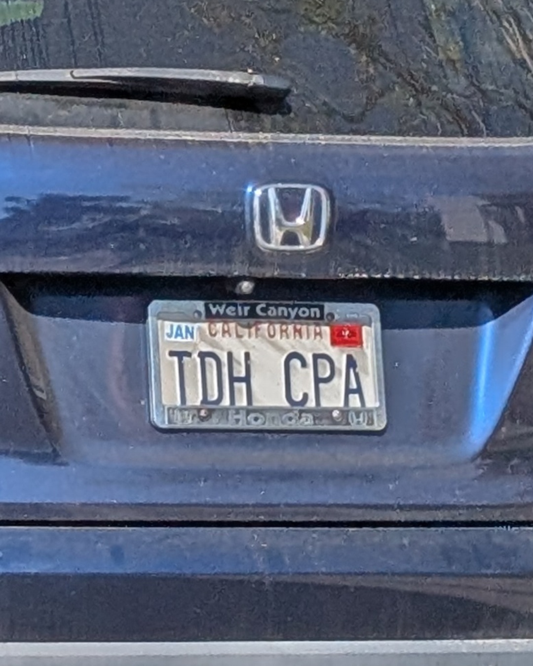 License Plate TDH CPA
