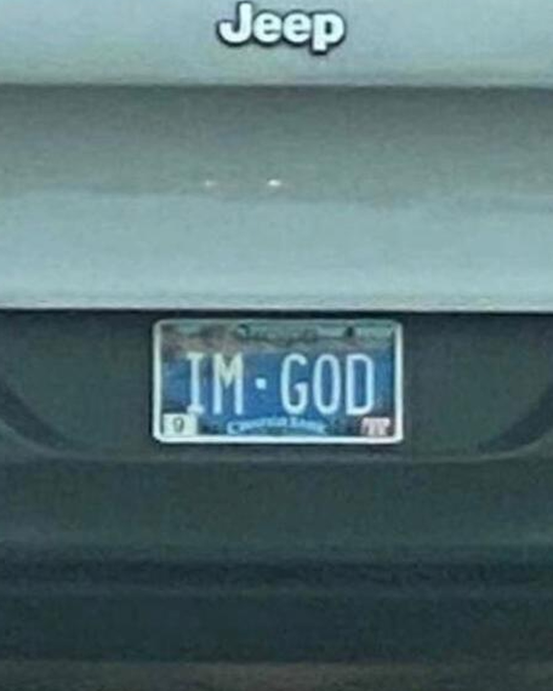 License Plate IM-GOD
